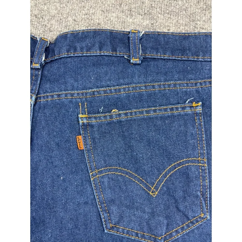 Vintage Levi's 841 Orange Tab Jeans Men's W40 x L30‎ Dark Blue 70s Work Pant